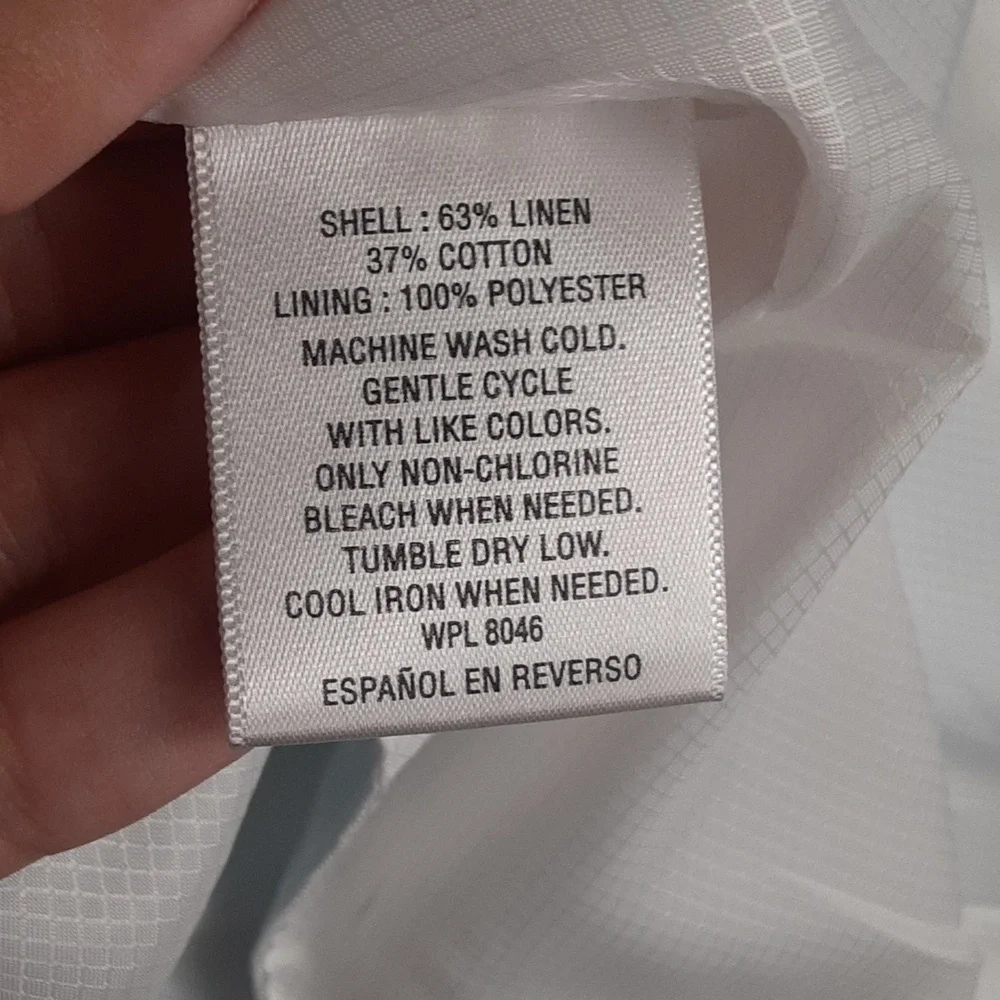 INC International Concepts Light Blue Linen Blazer Jacket
